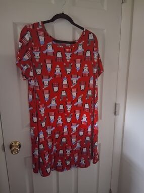 Secret Treasures Pink Penguin Print Sleep Top